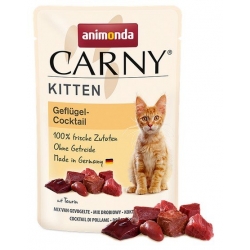 ANIMONDA CARNY KITTEN KOKTAJL DROBIOWY SASZETKA 85G